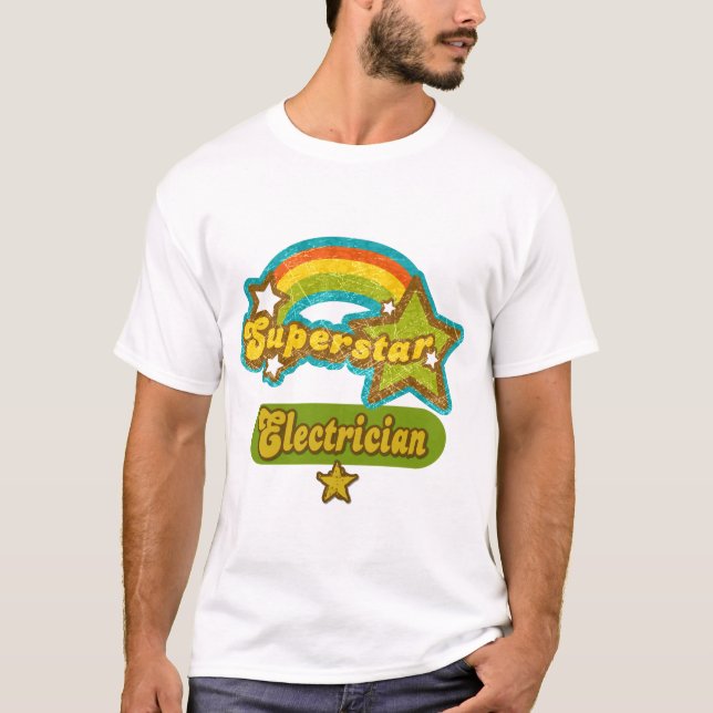 Camiseta Electricista de la superestrella (Anverso)