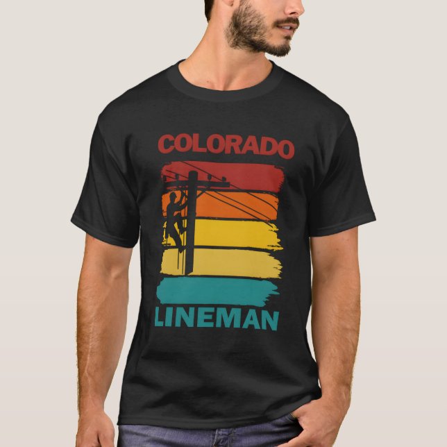 Camiseta Electricista de línea de Colorado (Anverso)