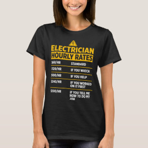 Camiseta Electricista de tarifas horarias