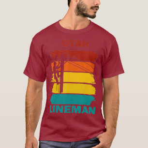 Camiseta Electricista eléctrico Utah Lineman Sunset