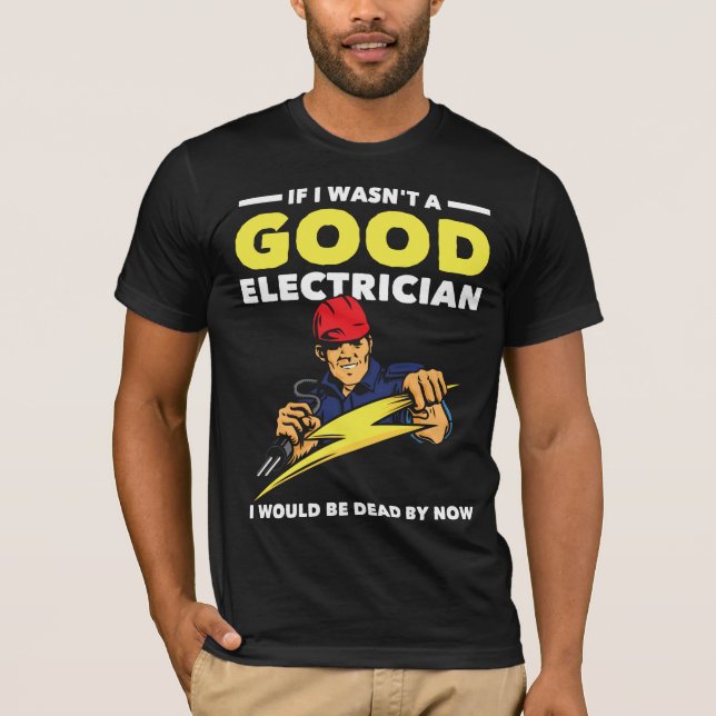 Camiseta Electricista gracioso dice humor a marido de traba (Anverso)