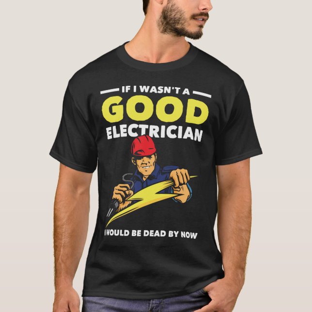 Camiseta Electricista gracioso dice humor a marido de traba (Anverso)