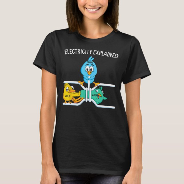 Camiseta Electricista Gracioso Para Hombres Motor De Electr (Anverso)