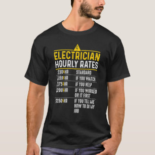Camiseta Electricista Hourrate Lineman Para Electricistas