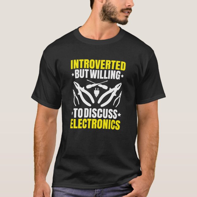 Camiseta Electricista introvertido (Anverso)