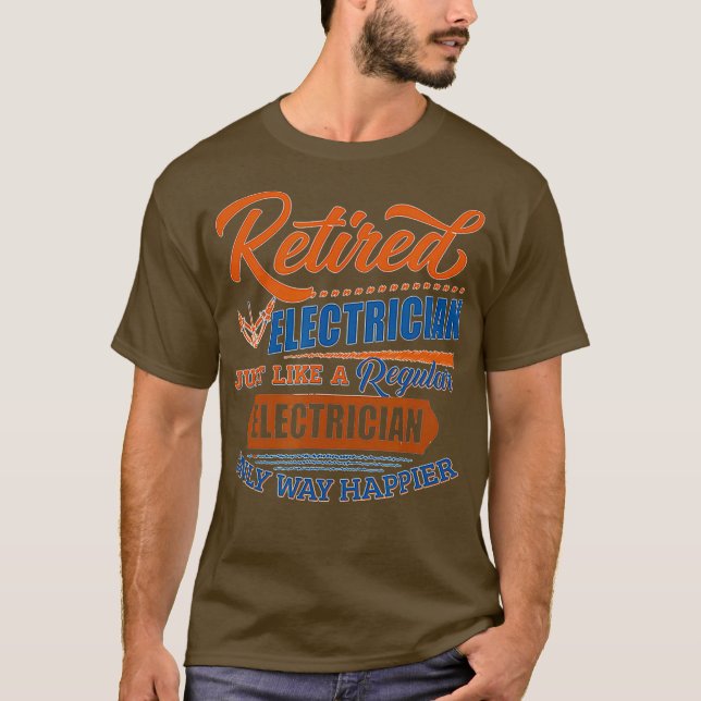 Camiseta Electricista jubilado - Regalo eléctrico (Anverso)