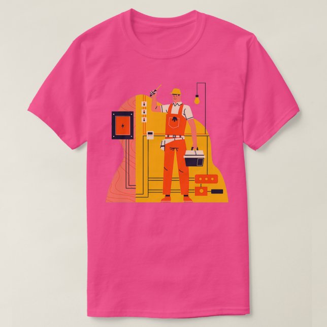 Camiseta Electricista masculino (Diseño del anverso)