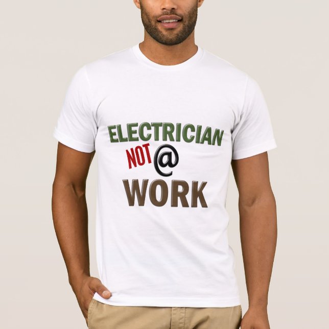 Camiseta Electricista NO en el trabajo (Anverso)