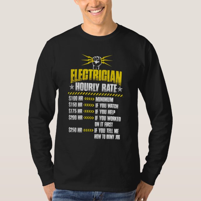 Camiseta Electricista Para Hombres (Anverso)