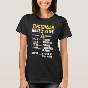 Camiseta Electricista por hora Lineman