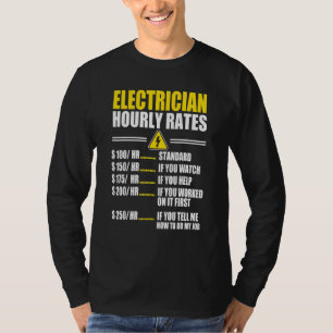 Camiseta Electricista por hora Lineman