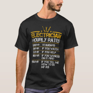 Camiseta Electricista por hora Lineman Hombres Electricista