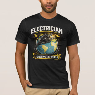 Camiseta Electricista que Alimenta al Mundo