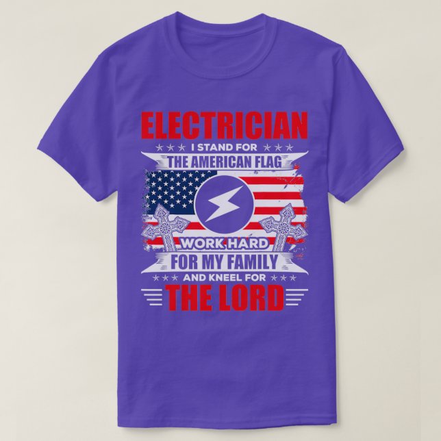 Camiseta Electricista que defiendo el regalo de mi familia  (Diseño del anverso)