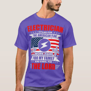 Camiseta Electricista que defiendo el regalo de mi familia