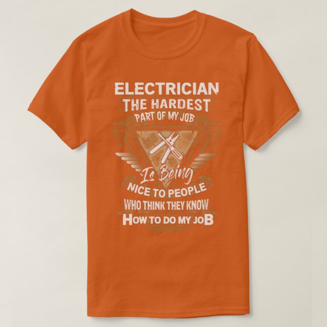 Camiseta Electricista Sarcástico (Diseño del anverso)
