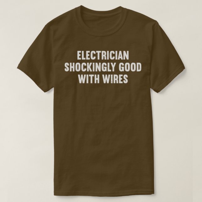 Camiseta Electricista sorprendentemente bueno con cables (Diseño del anverso)
