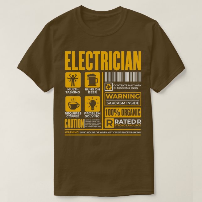 Camiseta Electricista Técnico de Electrónica 1 (Diseño del anverso)