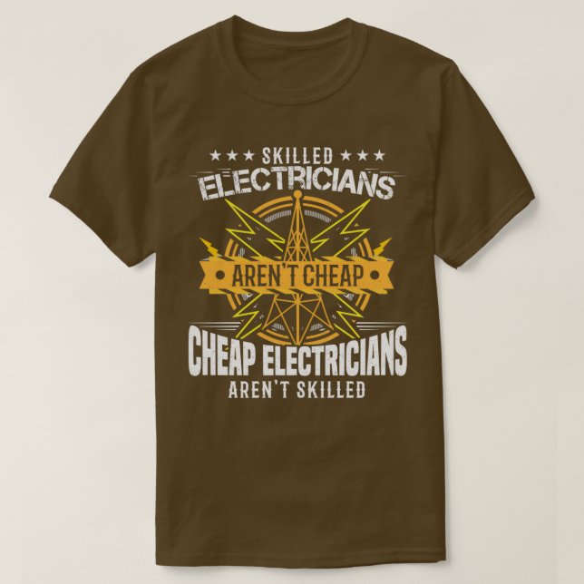 Camiseta Electricistas calificados son baratos (Diseño del anverso)