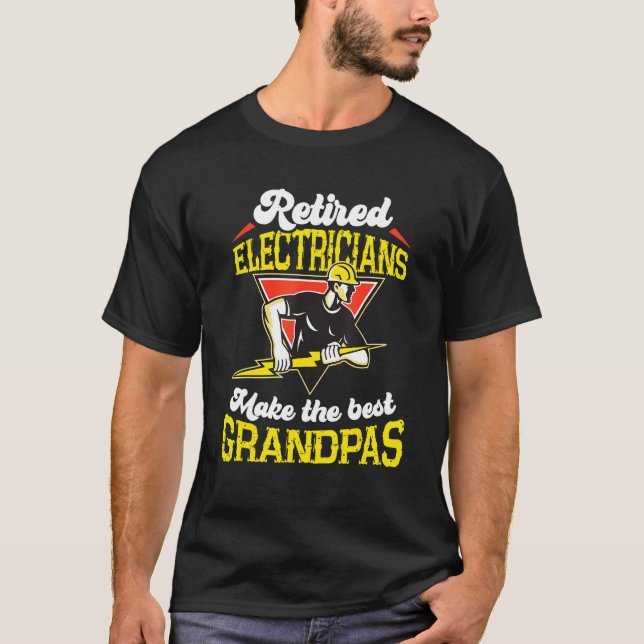 Camiseta Electricistas Retirados Hagan Los Mejores Abuelos (Anverso)
