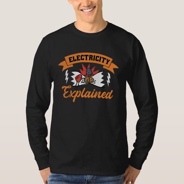 Camiseta Electricity explained  Electricians (Anverso)