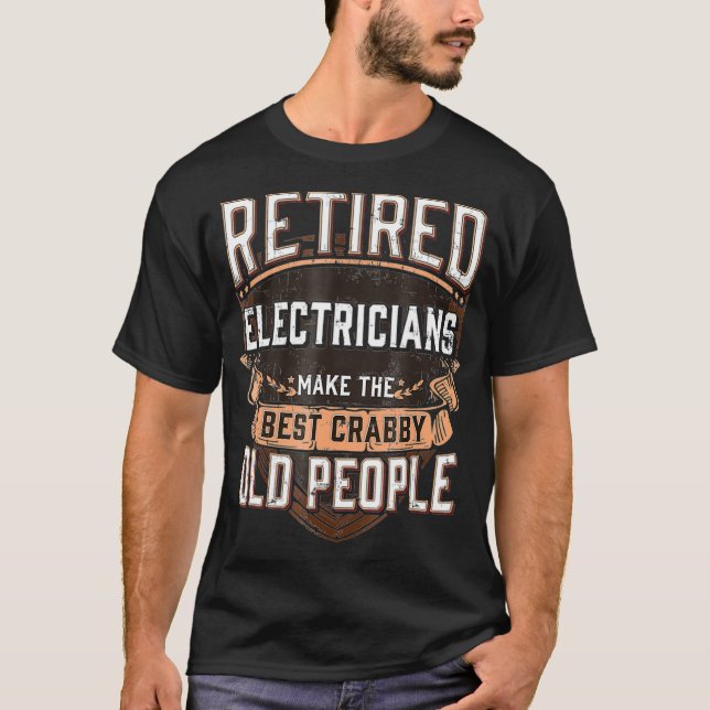 Camiseta Electrista divertida retirado (Anverso)