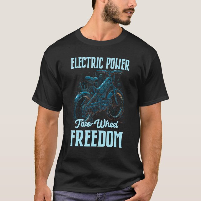 Camiseta Electroalimentación de dos ruedas Electro de Liber (Anverso)