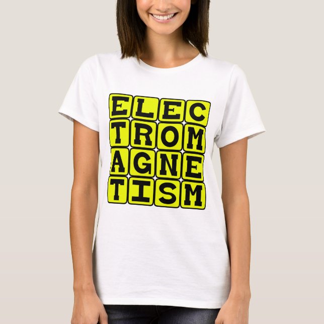 Camiseta Electromagnetismo, Rama de la Física (Anverso)