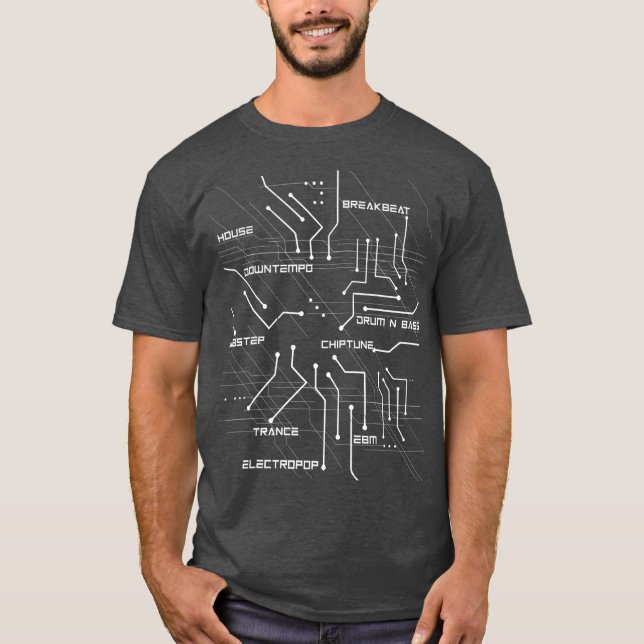 CAMISETA ELECTRONIC MUSIC CIRCUIT HOUSE BREAKBEAT DUBSTEP (Anverso)