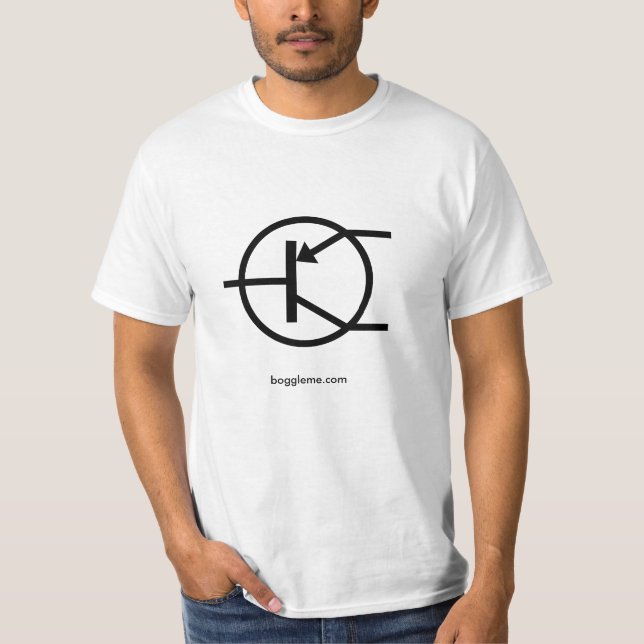 Camiseta electrónica-transistor-pnp, boggleme.com (Anverso)