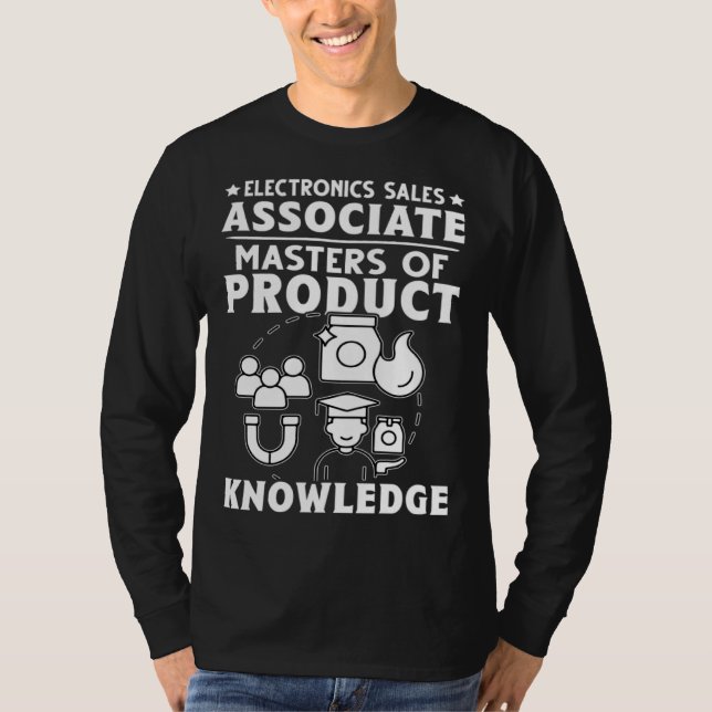 Camiseta Electronics Sales Associate Masters Of Product Kno (Anverso)