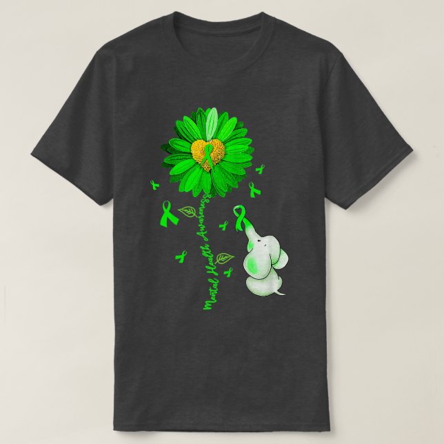 Camiseta Elefano de girasol azul difunde el premio a la sal (Diseño del anverso)