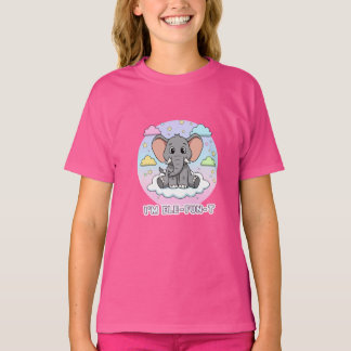 Camiseta Elefante Adorable en Nube - Soy un Ele-Fun-t Pun