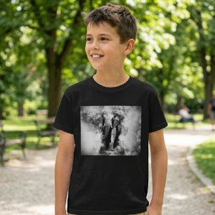 Camiseta Elefante Africano Acuarela en Blanco y Negro