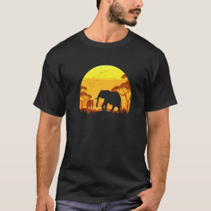 Camiseta Elefante africano bebé Savannah Safari Retro anima