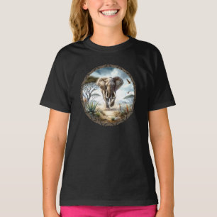 Camiseta Elefante africano con patrón