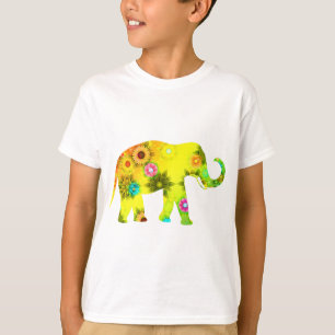 Camiseta Elefante africano floral