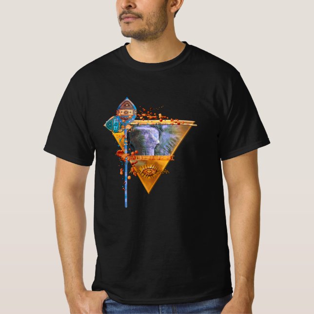Camiseta Elefante africano “LA TRIBU PODEROSA" Estampado to (Anverso)