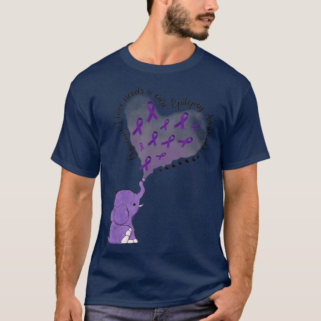 Camiseta Elefante Alguien Que Amo Necesita Una Epilepsia De (Anverso)