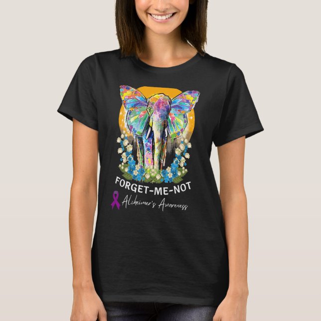 Camiseta Elefante Alzheimer Olvídate de mí no Alzheimeru201 (Anverso)