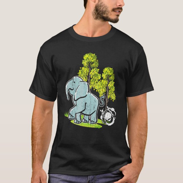 Camiseta Elefante Animal zoológico Zafari Zookeeper (Anverso)