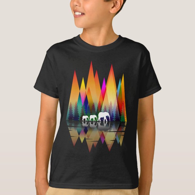CAMISETA ELEFANTE ARCO IRIS DE MONTAÑA (Anverso)