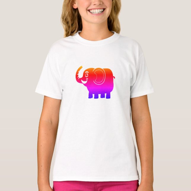 Camiseta Elefante arcoíris (Anverso)
