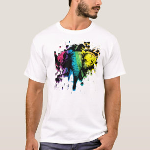 Camiseta Elefante arcoiris
