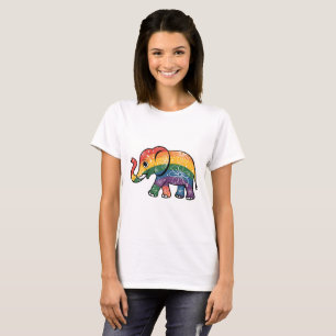 Camiseta Elefante arcoiris