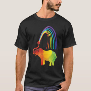 Camiseta Elefante Arcoiris África India Safari Wi