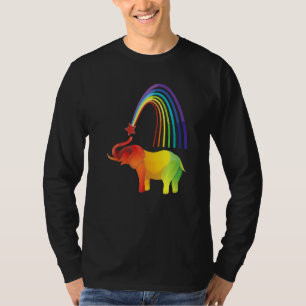 Camiseta Elefante Arcoiris África India Safari Wi