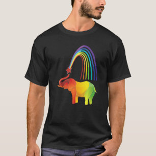 Camiseta Elefante Arcoiris África India Safari Wi