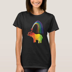 Camiseta Elefante Arcoiris África India Safari Wi