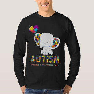 Camiseta Elefante Autismo-Autismo Caminando Por Un Camino D